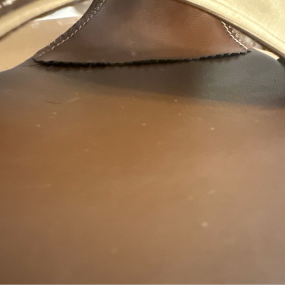 Frank Sarto Brown Beige Crisscross Sandals Gold Buckle StrapOpen Toe Women’s 9.5 - Picture 13 of 16